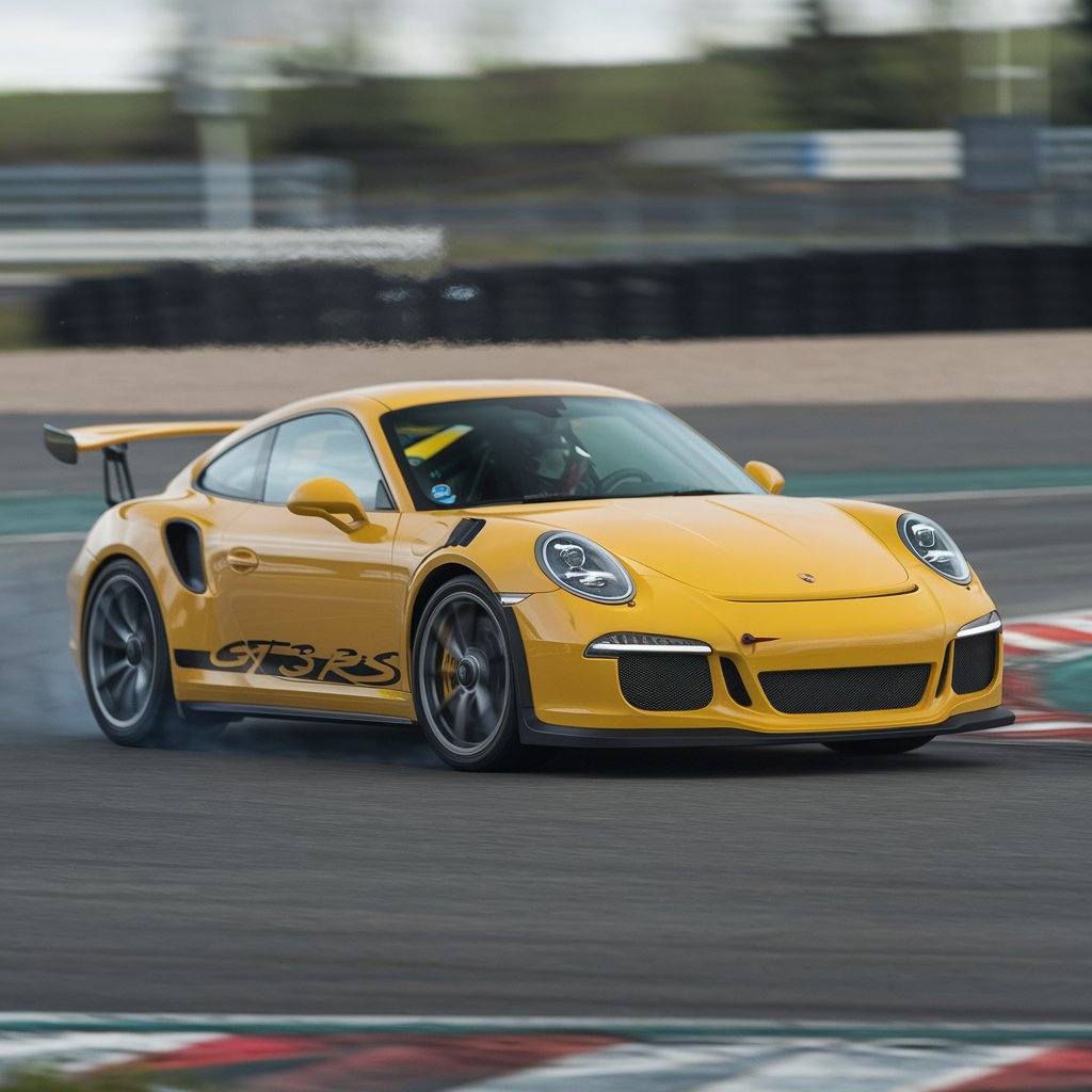 Yellow Porsche 911 GT3 RS