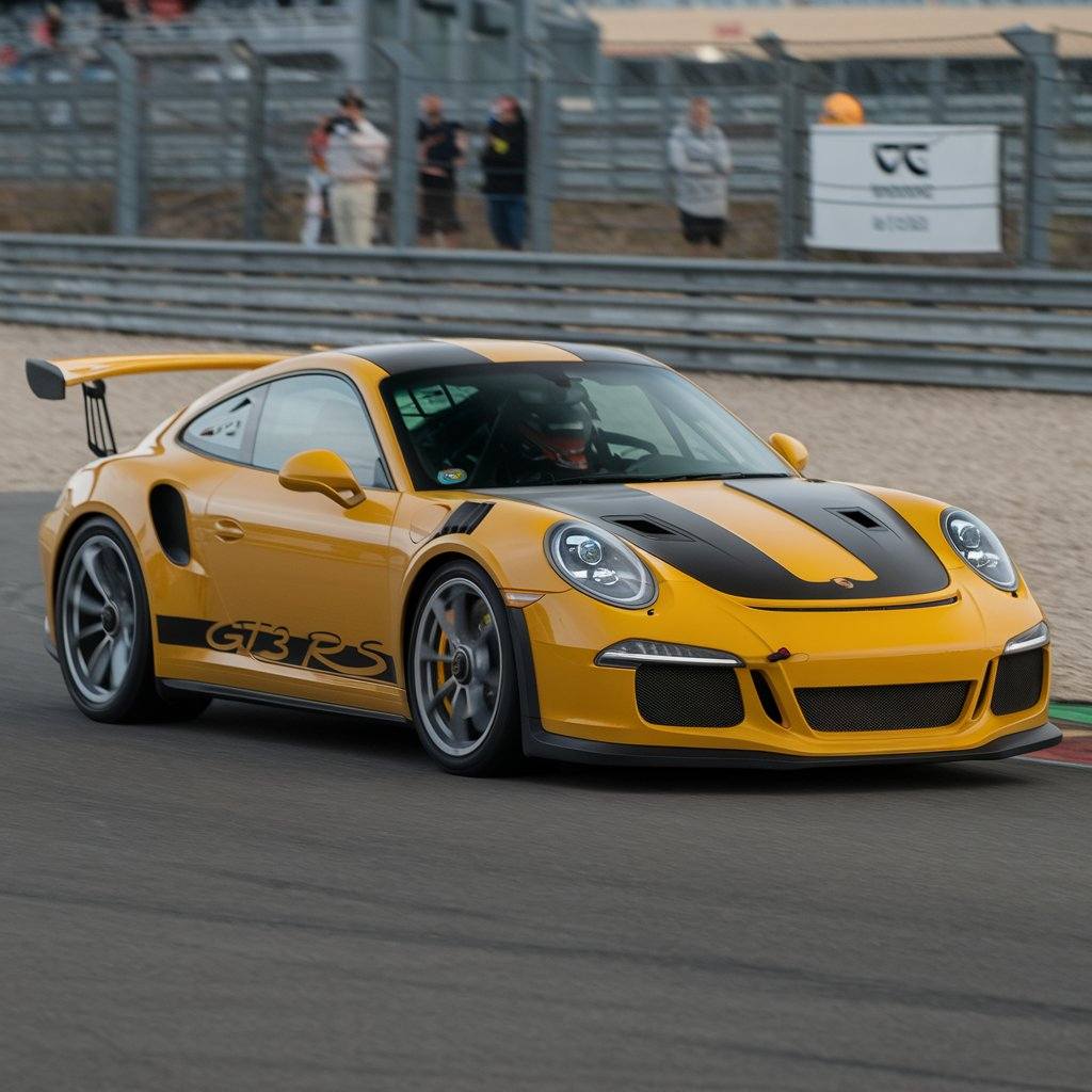 Yellow Porsche 911 GT3 RS
